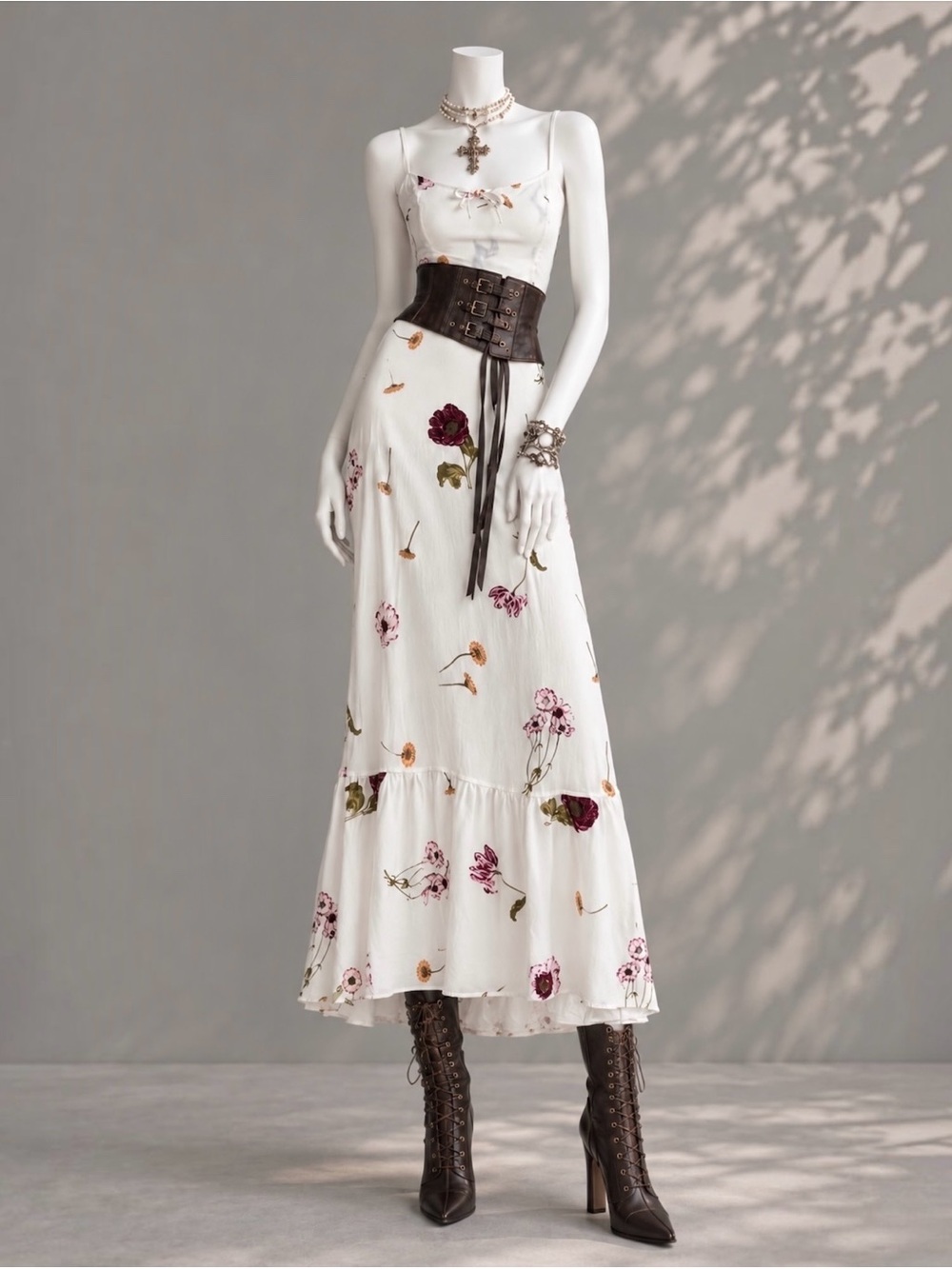 Reformation Prairie Dress White Floral Romantic Boho Coquette  Wedding Guest 4